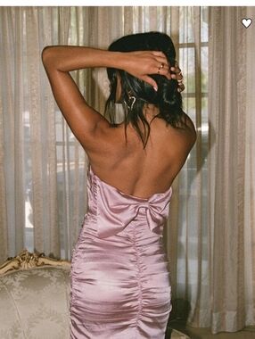Princess Polly Shaila Strapless Mini Dress With Large Bow  Pink Size 4